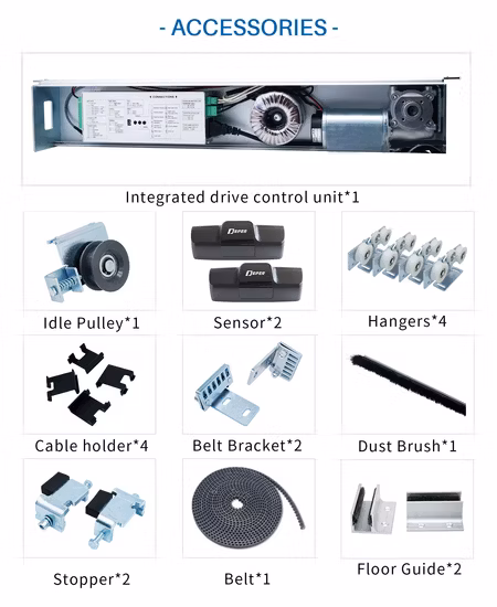 DSL-125b Aluminium Electric Gate Motor Automatic Sliding Door Operator